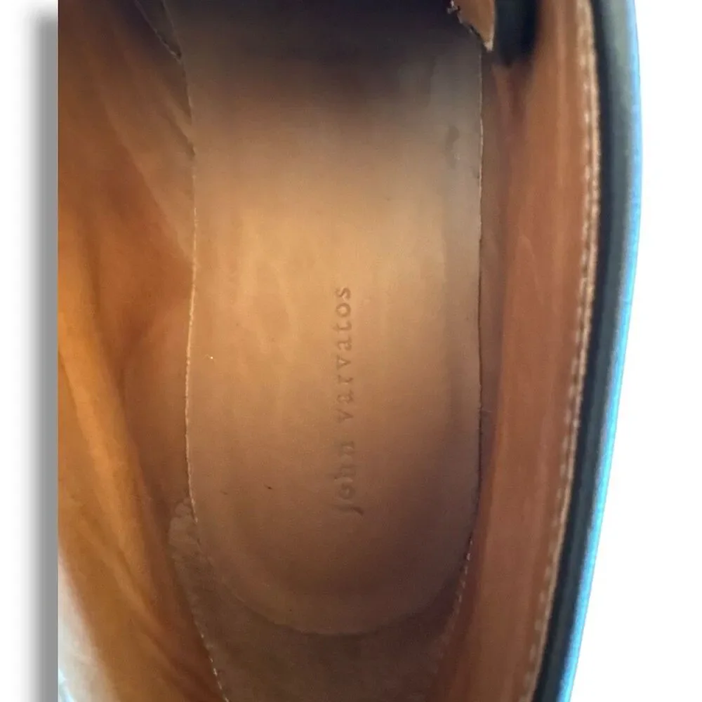 John Varvatos Mainline Distressed Suede Crepe Sole Ankle Boots Black Sz 10.5
